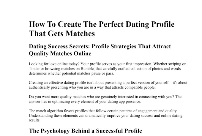 write 500 words about online dating